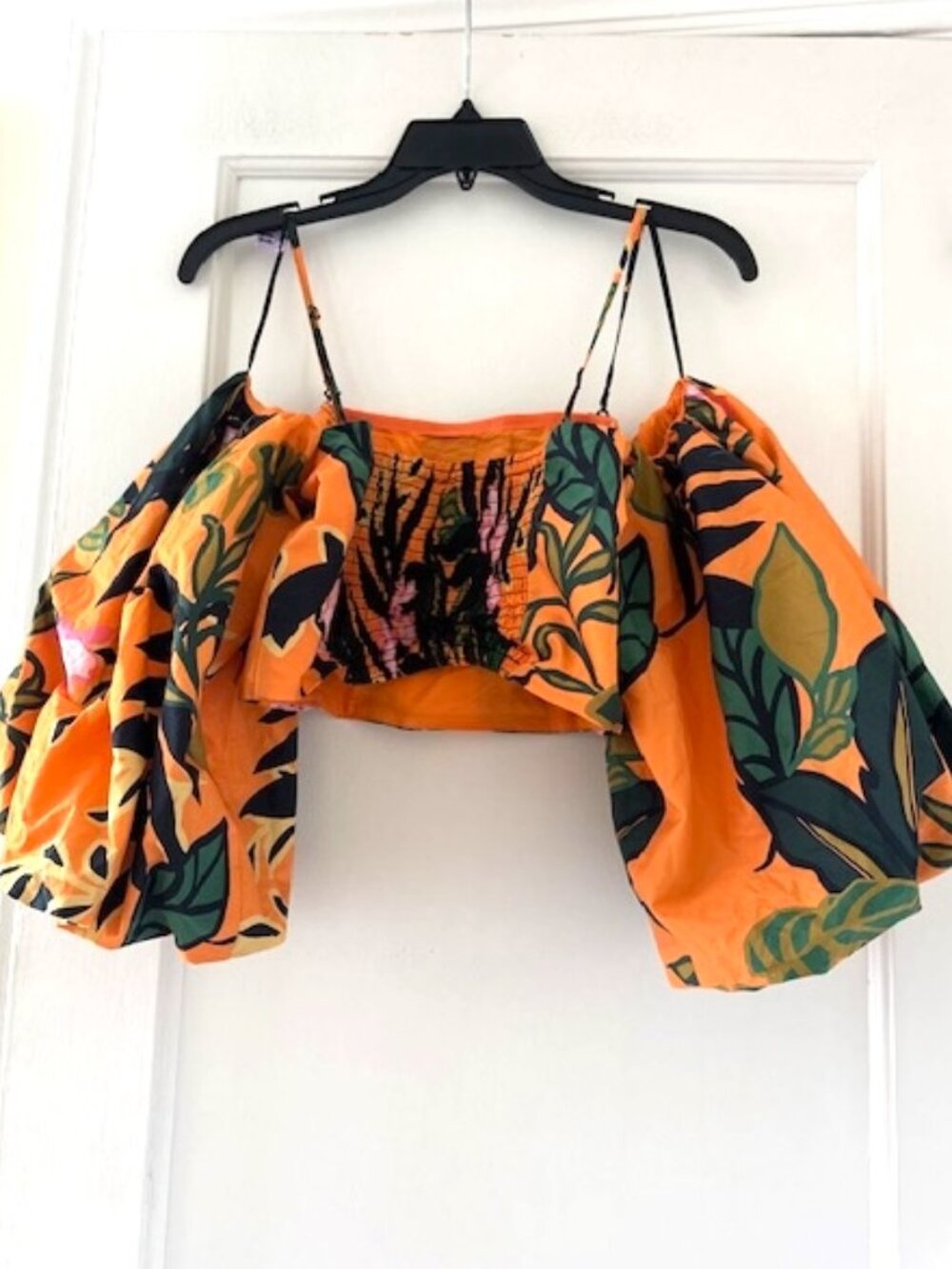Set H&M Leaf Palm Cotton Top & Skirt Colorful Tropical - Picture 6 of 16